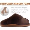 imageKuaiLu Womens Fluff Dual Memory Foam Slippers Ladies Cozy Arch Support Warm Scuff Slippers Slip on Comfy Winter House Shoes with NonSlip Indoor Outdoor Hard SoleDark Brown