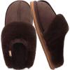 imageKuaiLu Womens Fluff Dual Memory Foam Slippers Ladies Cozy Arch Support Warm Scuff Slippers Slip on Comfy Winter House Shoes with NonSlip Indoor Outdoor Hard SoleDark Brown