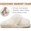 imageKuaiLu Womens Fluff Dual Memory Foam Slippers Ladies Cozy Arch Support Warm Scuff Slippers Slip on Comfy Winter House Shoes with NonSlip Indoor Outdoor Hard SoleCream