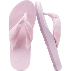 imageKuaiLu Womens Dressy Sandals Arch Support Yoga Mat Walking Cross Slides Ladies Slip on Orthotic Travel Outfits Slippers Cushion ComfortablePink