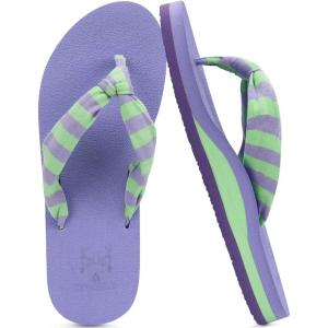 imageKuaiLu Womens Dressy Sandals Arch Support Yoga Mat Walking Cross Slides Ladies Slip on Orthotic Travel Outfits Slippers Cushion ComfortablePurple Green