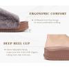 imageKuaiLu Womens Orthotic Slippers Comfortable Arch Support Faux Fur Slipper Sandals Casual Summer Adjustable Cushion Slides Slip On Indoor Outdoor House Shoes  Ultrasoft Comfort Fit FootbedCoffee Brown Tip Dyeing