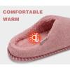 imageKuaiLu Womens Supportive Memory Foam Slippers Felt Fuzzy Lined Heel Cushion Lightweight House Shoes for Indoor OutdoorAllpink