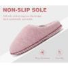 imageKuaiLu Womens Supportive Memory Foam Slippers Felt Fuzzy Lined Heel Cushion Lightweight House Shoes for Indoor OutdoorAllpink