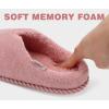imageKuaiLu Womens Supportive Memory Foam Slippers Felt Fuzzy Lined Heel Cushion Lightweight House Shoes for Indoor OutdoorAllpink