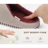 imageKuaiLu Womens Supportive Memory Foam Slippers Felt Fuzzy Lined Heel Cushion Lightweight House Shoes for Indoor OutdoorBeige