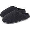 imageKuaiLu Womens Supportive Memory Foam Slippers Felt Fuzzy Lined Heel Cushion Lightweight House Shoes for Indoor OutdoorBlack