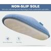 imageKuaiLu Womens Supportive Memory Foam Slippers Felt Fuzzy Lined Heel Cushion Lightweight House Shoes for Indoor OutdoorBlue