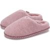 imageKuaiLu Womens Supportive Memory Foam Slippers Felt Fuzzy Lined Heel Cushion Lightweight House Shoes for Indoor OutdoorPink