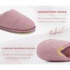 imageKuaiLu Womens Supportive Memory Foam Slippers Felt Fuzzy Lined Heel Cushion Lightweight House Shoes for Indoor OutdoorPink
