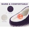 imageKuaiLu Womens Supportive Memory Foam Slippers Felt Fuzzy Lined Heel Cushion Lightweight House Shoes for Indoor OutdoorPurple