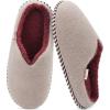 imageKuaiLu Womens Supportive Memory Foam Slippers Felt Fuzzy Lined Heel Cushion Lightweight House Shoes for Indoor OutdoorBeige