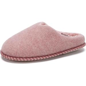 imageKuaiLu Womens Supportive Memory Foam Slippers Felt Fuzzy Lined Heel Cushion Lightweight House Shoes for Indoor OutdoorAllpink