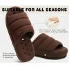 imageKuaiLu Slippers For Men Cottonblend Fabric Warm Slide Slipper Comfy Arch Support Indoor Outdoor House Slippers Shoes Comfortable Slip on Lightweight Thick Cushion Mens Scuff Slippers Brown Size 95