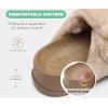 imageKuaiLu Womens Orthotic Slides Fuzzy House Slipper for Woman Open Toe Fluff Slippers with Arch Support Ladies Fashion Platform Soft Cushion Recovery Sandals Size 9