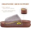 imageKuaiLu Womens Orthotic Slippers Comfortable Arch Support Faux Fur Sandal Slippers Casual Adjustable Slip On Indoor Outdoor Size 612  Ultrasoft Comfort Fit FootbedCoffee Brown Tip Dyeing