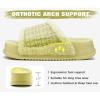 imageKuaiLu Cushion Slippers For Women with Orthotic Arch Support Wide Adjustable Open Toe Furry Fur Sandals Warm Teddy Fleece Recovery Slides Slip On House Shoes Indoor Outdoor OutfitsYellowgreen