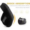 imageKuaiLu Womens Fuzzy Cross Band Platform Slippers Furry Faux Fur Comfortable Arch Support Open Toe Slides for Indoor OutdoorBlack
