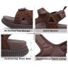 imageKuaiLu Mens Hiking Sandals With Arch Support Sport Recovery Athletic Walking Sandals For Man Outdoor Summer Casual Thick Cushion Beach Water Fisherman Sandal Size 715Dark Brown