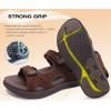 imageKuaiLu Mens Hiking Sandals With Arch Support Sport Recovery Athletic Walking Sandals For Man Outdoor Summer Casual Thick Cushion Beach Water Fisherman Sandal Size 715Dark Brown