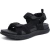 imageKuaiLu Mens Hiking Sandals With Arch Support Sport Recovery Athletic Walking Sandals For Man Outdoor Summer Casual Thick Cushion Beach Water Fisherman Sandal Size 715Black